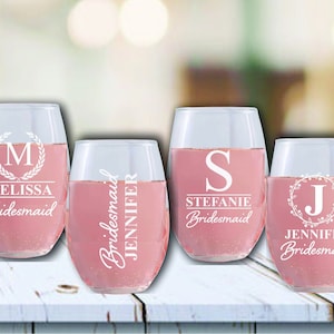Bachelorette Party Wine Glass Gifts, Bridal Shower Gift, Bridesmaid Proposal Wine Glasses, Bridal Party Gift, Maid of Honor, Gift for Her