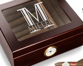 Custom Cigar Box for Wedding Gift - Couples Personalized Cigar Humidor Groom Cigar Gift Box Cigar Humidor Gift Monogram Cigar Gift