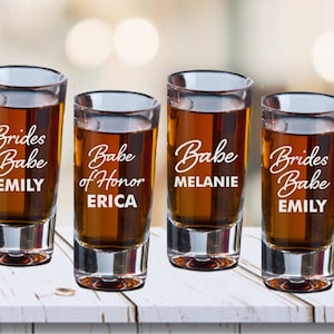 Bachelorette Party Shot Glass Gifts, Bridal Shower Gift, Bridesmaid Proposal Shot Glasses, Custom Bridal Party Gifts, Maid of Honor, Bride