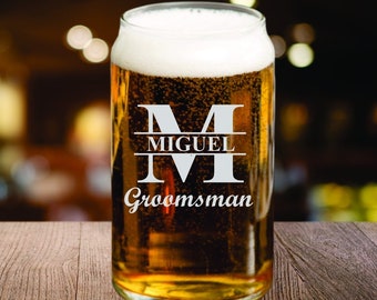 Groomsmen Beer Gift, Bachelor Party Beer Glass, Groomsmen Proposal, Custom Pint Glass Gift, Best Man Personalized Beer Glass, Beer Mug gift