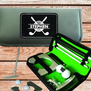 Golf Putting Gift Set, Golf Birthday Gift, Golf Putter Cup and Balls, Indoor Golf Putter Practice, Retirment gift, Golf Gifts for Men