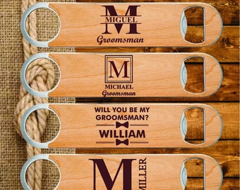 Groomsmen Bachelor Party Gift, Beer Bottle opener, Groomsmen Proposal, Custom Groomsman Gift, Best Man Personalized bottle opener, Wedding