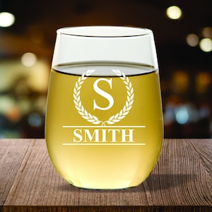 Personalized Wine Glass , Custom Wine Glass with Name , Engraved Wine Glass, Engraved Stemless Wine Glasses, Mom Gift, Stemless Wine Glass