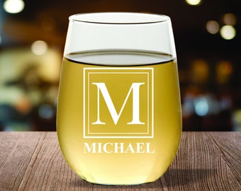 Personalized Wine Glasses, Custom Stemless Wine Glasses, Engraved Stemless Wine Glasses, Etched Wine Glasses, Custom Wine Glasses, Wine Bar
