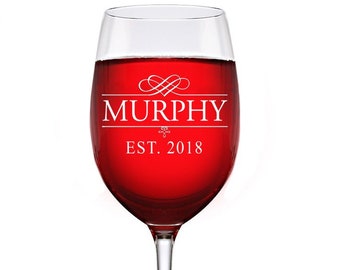 Custom Engraved Personalized Wine Glass, Custom Wine Glass,Monogram Wine glass,Personalized wine glass Gift,Engraved Wine Glass
