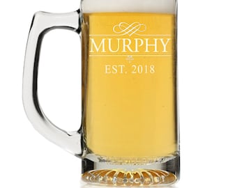 personalized beer mug etsy