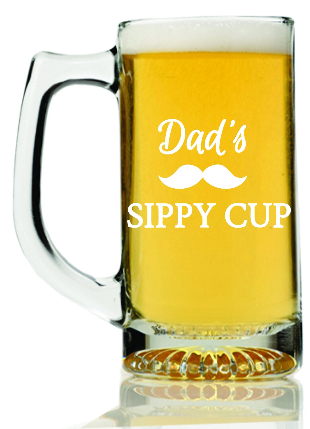 Dad's Sippy Cup Father's Day Beer Mug Glass, Dad Juice Custom Fathers