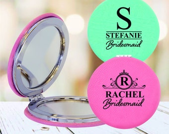 Personalized Bachelorette Party Compact Mirror Gifts, Set of 4 Bridesmaid Proposal Gift, Bridesmaid Wedding Party, Bridal Party Bride favor