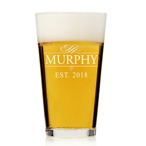 Custom Engraved Personalized Pint Beer Glass, Engraved Beer glass, Personalized Beer Glass , Engraved Pint Beer ,Groomsman Gifts