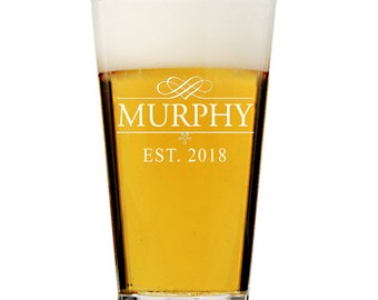 Custom Engraved Personalized Pint Beer Glass, Engraved Beer glass, Personalized Beer Glass , Engraved Pint Beer ,Groomsman Gifts
