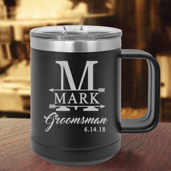 Personalized 15 oz. Vacuum Insulated Stainless Steel Travel Mugs