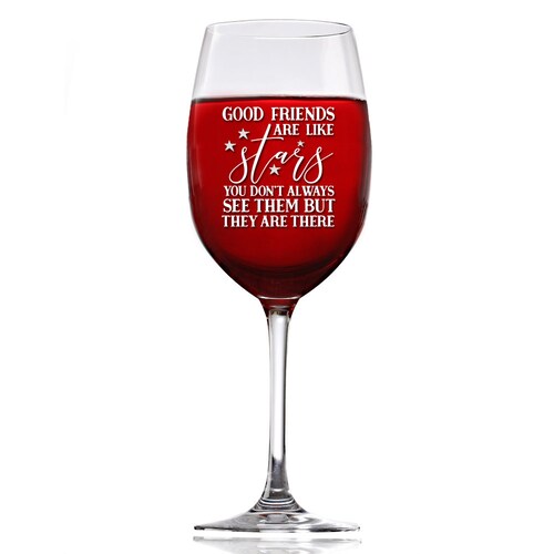 Friendship Stemless Wine Glass Gift Engraved Best Friends Etsy