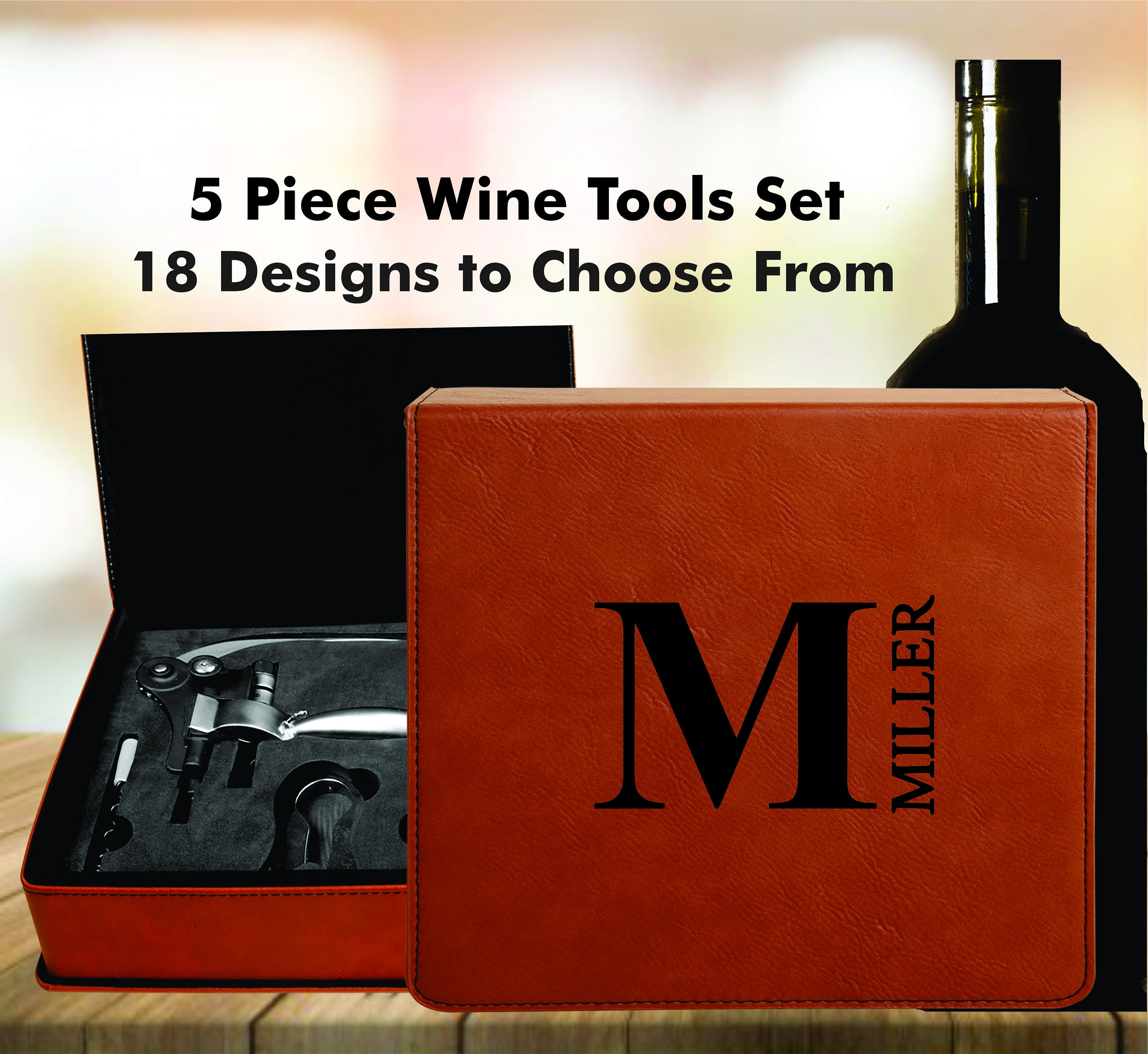 LA-Z-Boy Wine Essentials Wine Opener And Glass Charm Kit Promotion Set