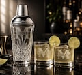 Custom Engraved Cocktail Shaker Set, Rocks Martini Glasses, Personalized Martini Cocktail Shaker, Father Chirstmas Gift, Gift for Woman, Men