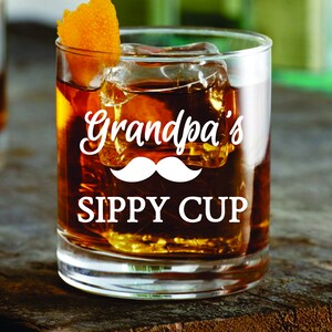 Father's Day Whiskey Glass Daddy's Sippy Cup, Custom Fathers Day Rocks ...