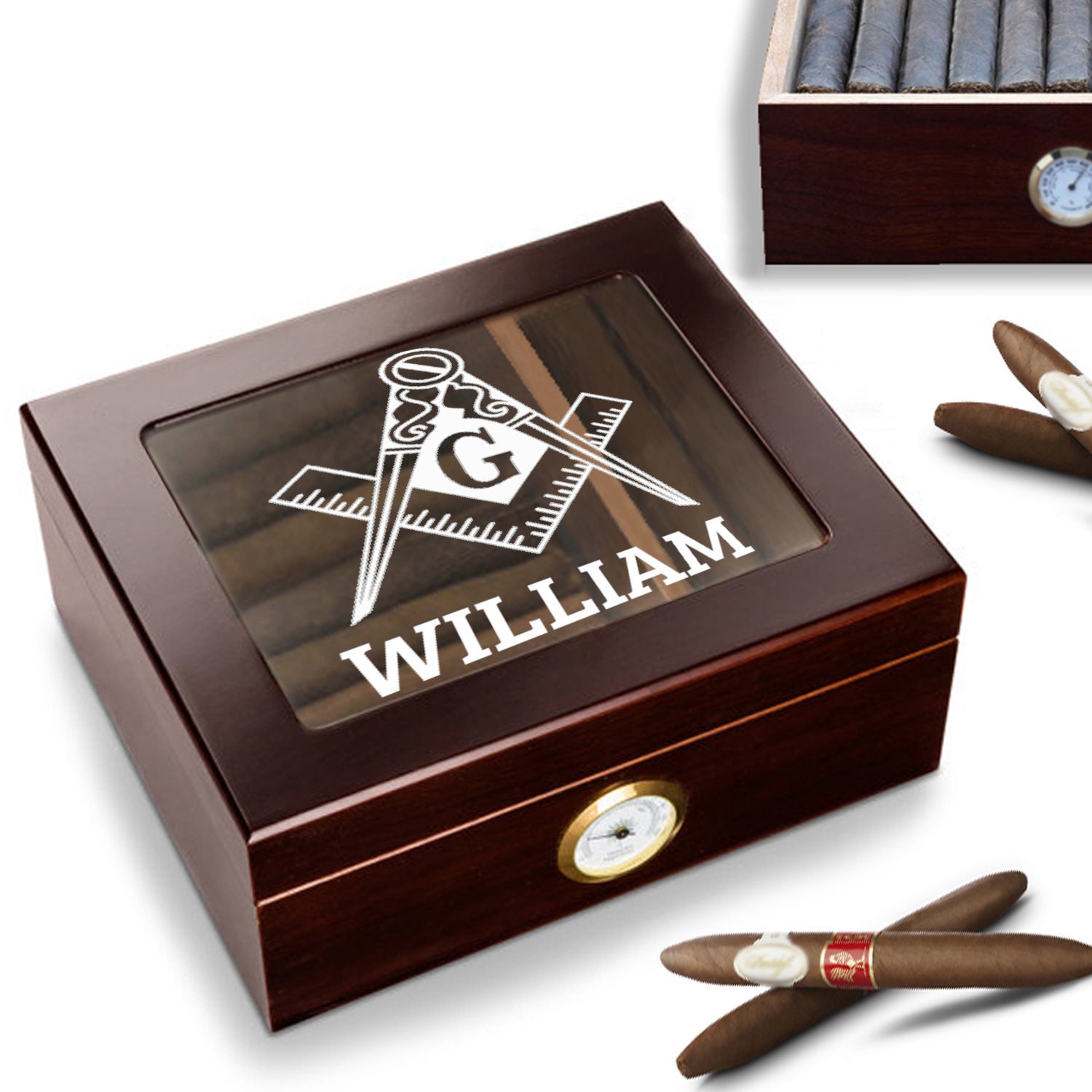 skærm tæerne Drikke sig fuld Personalized Free Mason Cigar Humidor Box Gift Masons Cigar - Etsy Denmark