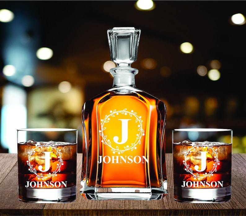 Whiskey Decanter Gift Personalized Custom Whiskey Decanter Etsy