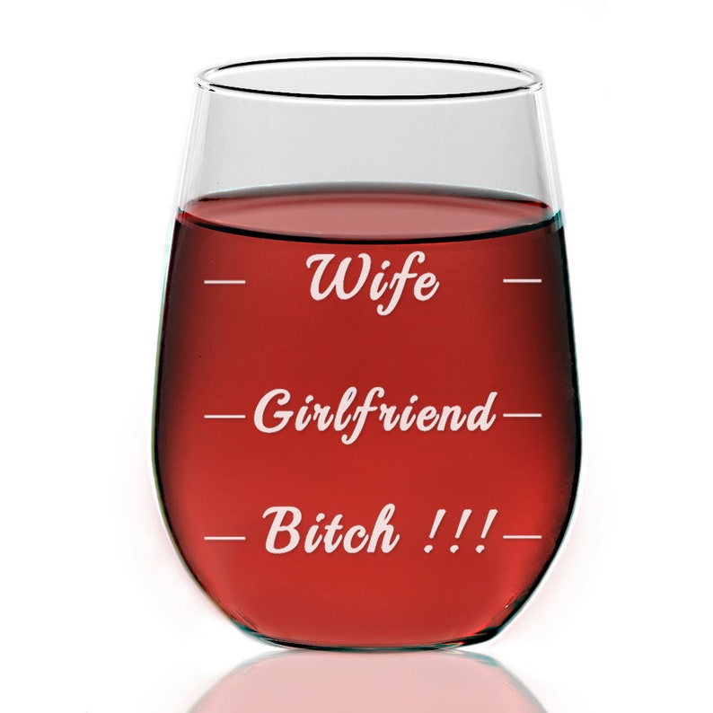 Funny Wine Glass Wife Christmas Gift Boy Friend and Girlfriend Wine Glass Gift,Christmas Gift Secret Santa Christmas Gift Stocking Stuffer
