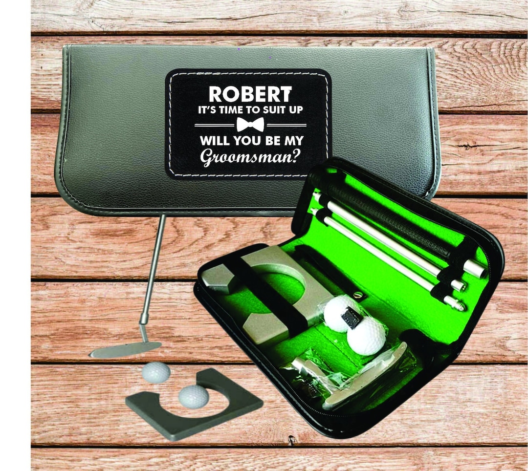 Groomsmen Proposal Golf Putting Gift Set, Groomsman Golf Gift, Best Man Gift, Father of the