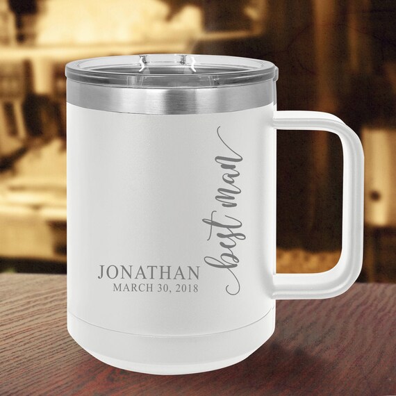 Custom Groomsman Gift Personalized Coffee Mug, Insulated Groomsmen