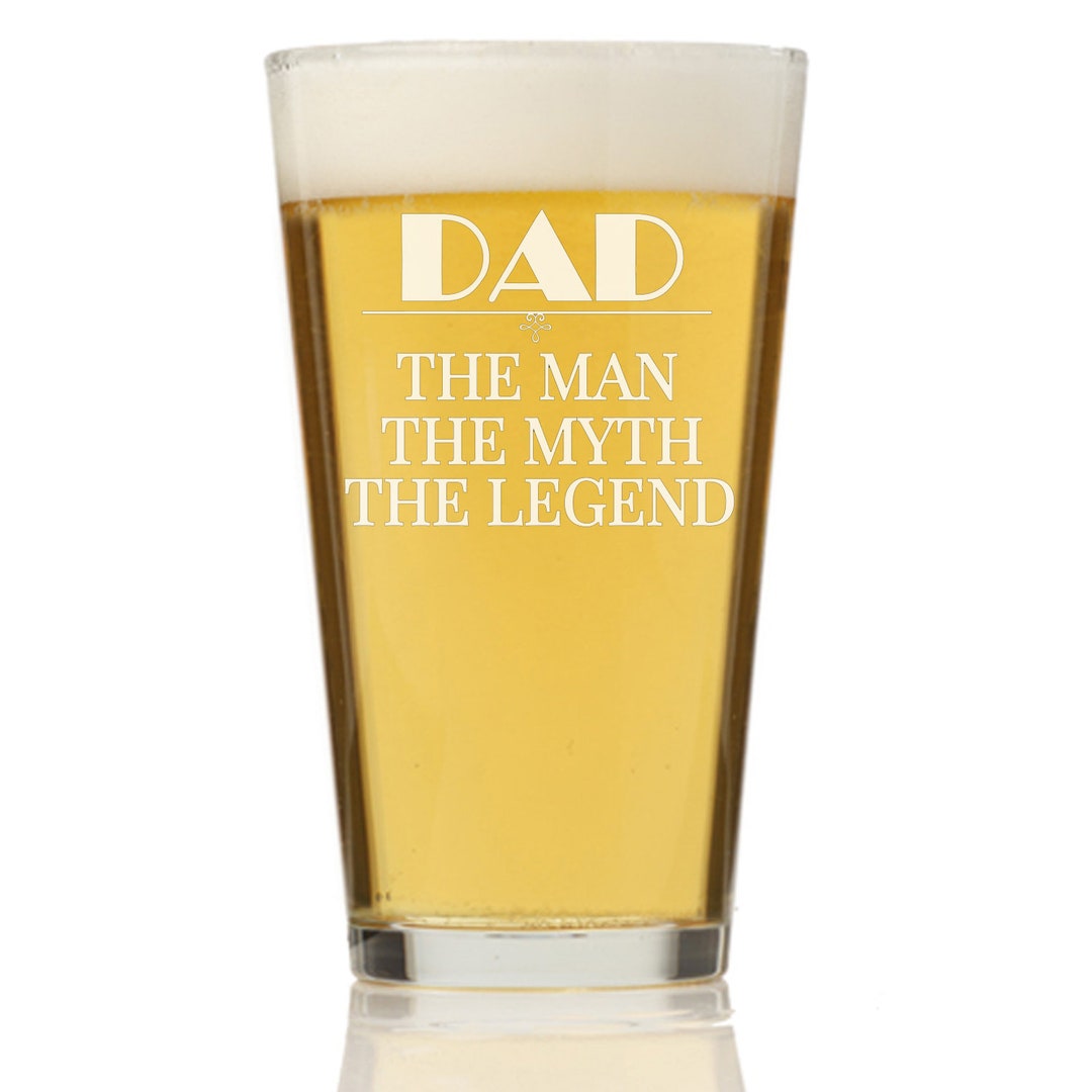 Custom Pint Beer Glass Father's Day Gift, Custom Engraved Beer Glass, Personalized Dad Beer