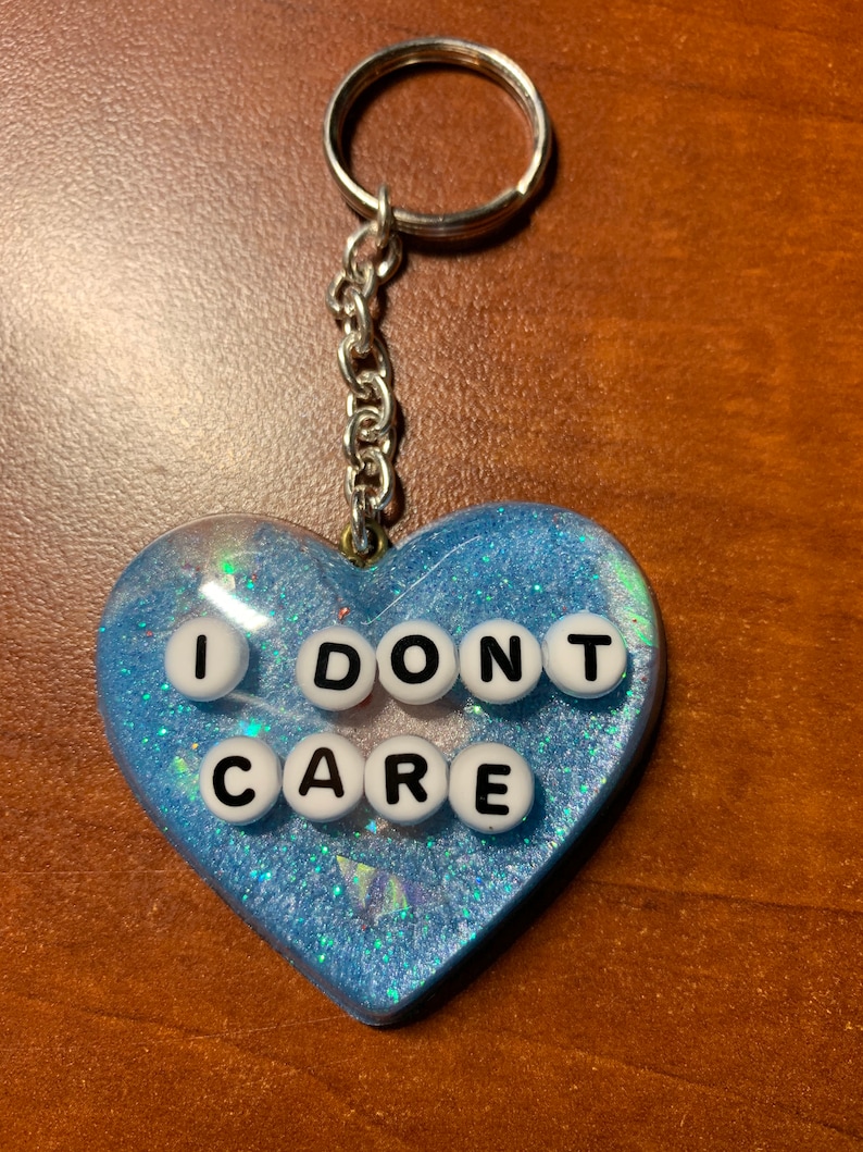 Resin Heart Keychain Etsy