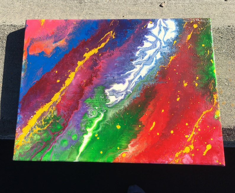 Peinture Acrylique Fluide Planète Inconnue Etsy