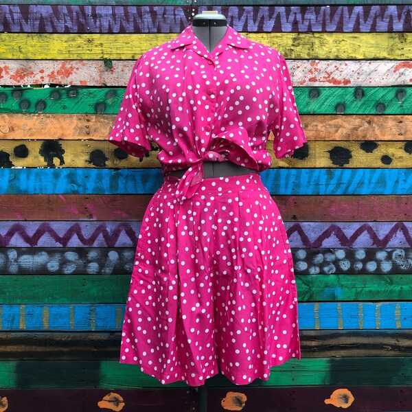 90s Pinky polka dot 2 piece set