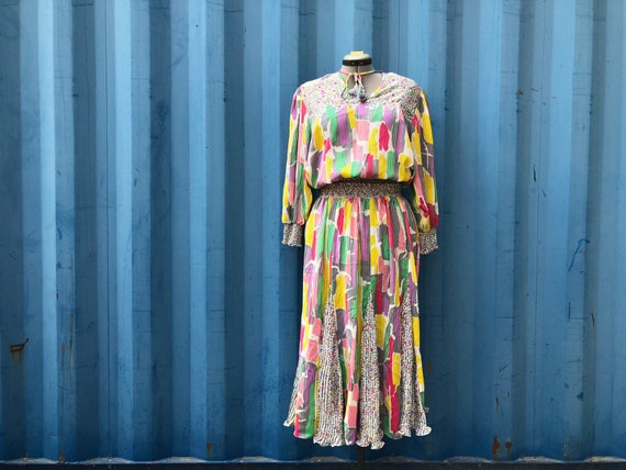 PLUS- 1980s Diane Freis two piece set