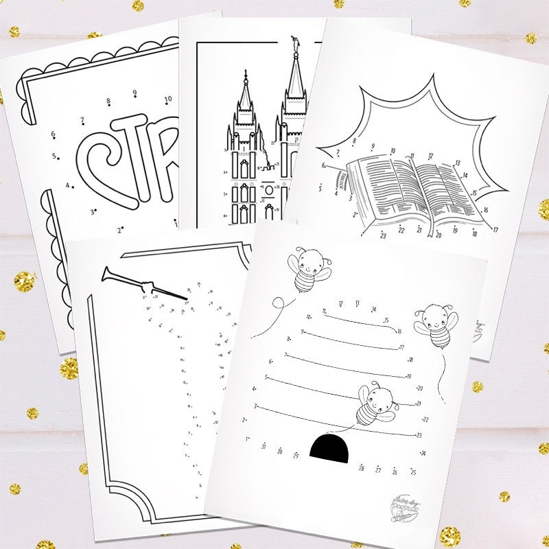 LDS Dot to Dot Printables Digital File - Etsy