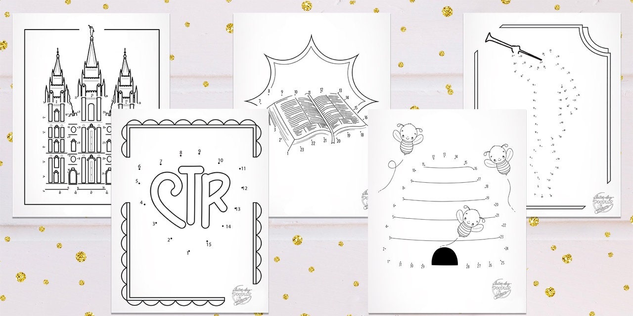 LDS Dot to Dot Printables Digital File - Etsy