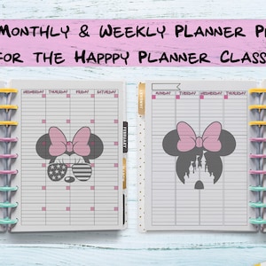 Weekly & Monthly Undated Planner Printables for the Happy Planner Classic or Classic size Planners, Planner Inserts, Planner Pages