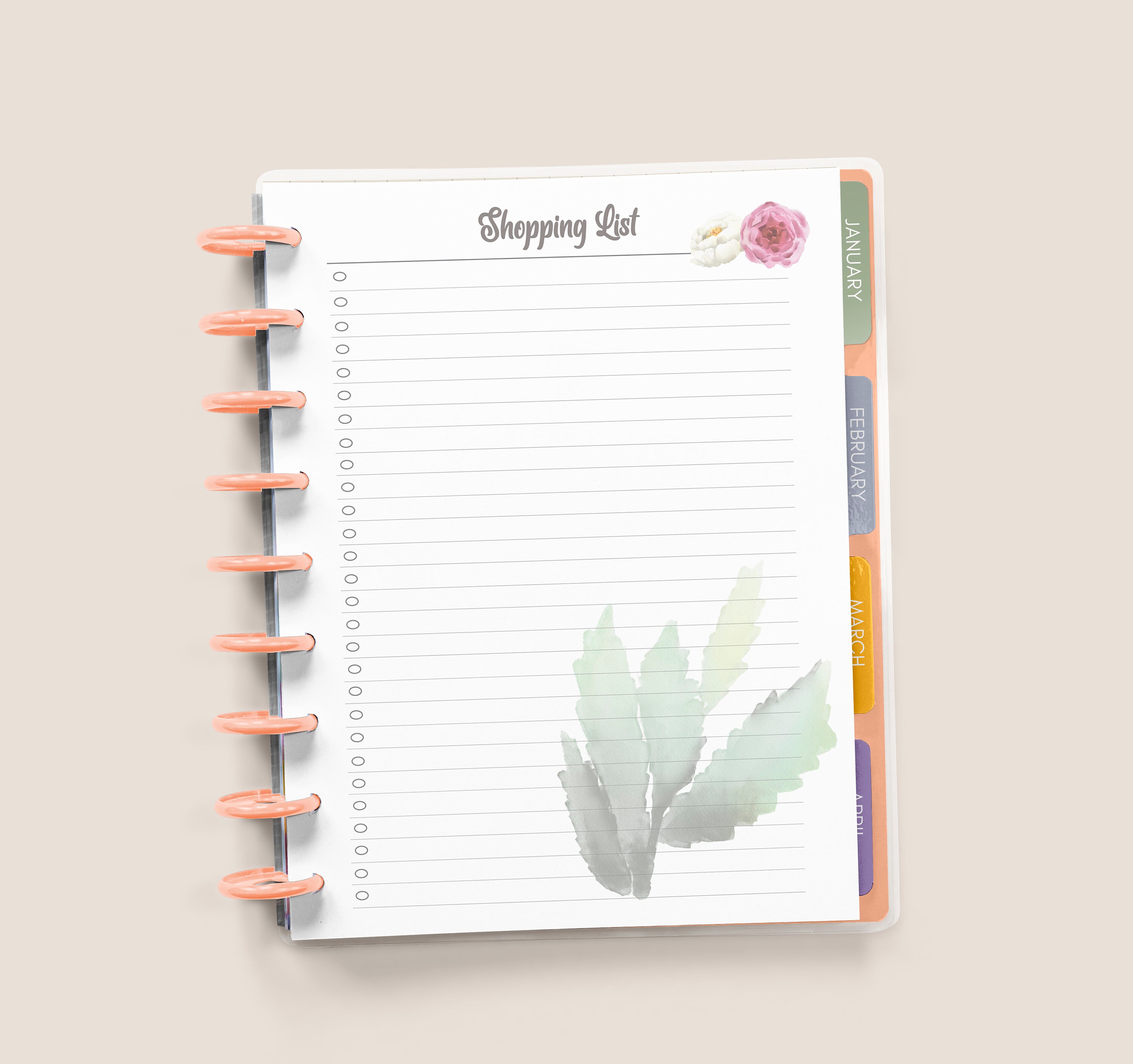 Meal Planner &amp; Shopping List for the Happy Planner Classic Printable ...