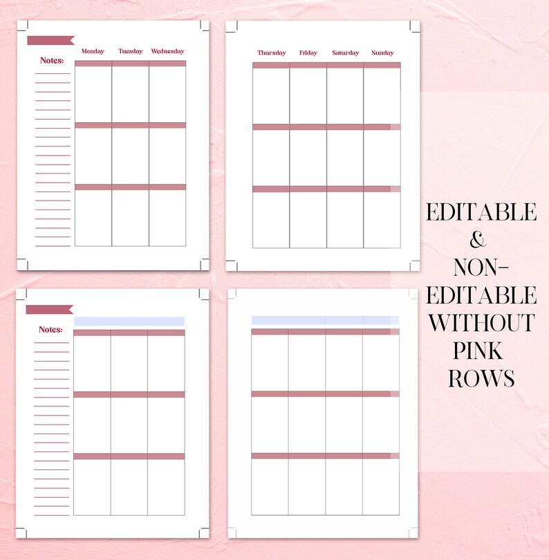 Editable Planner Printables for the Happy Planner Classic Undated ...