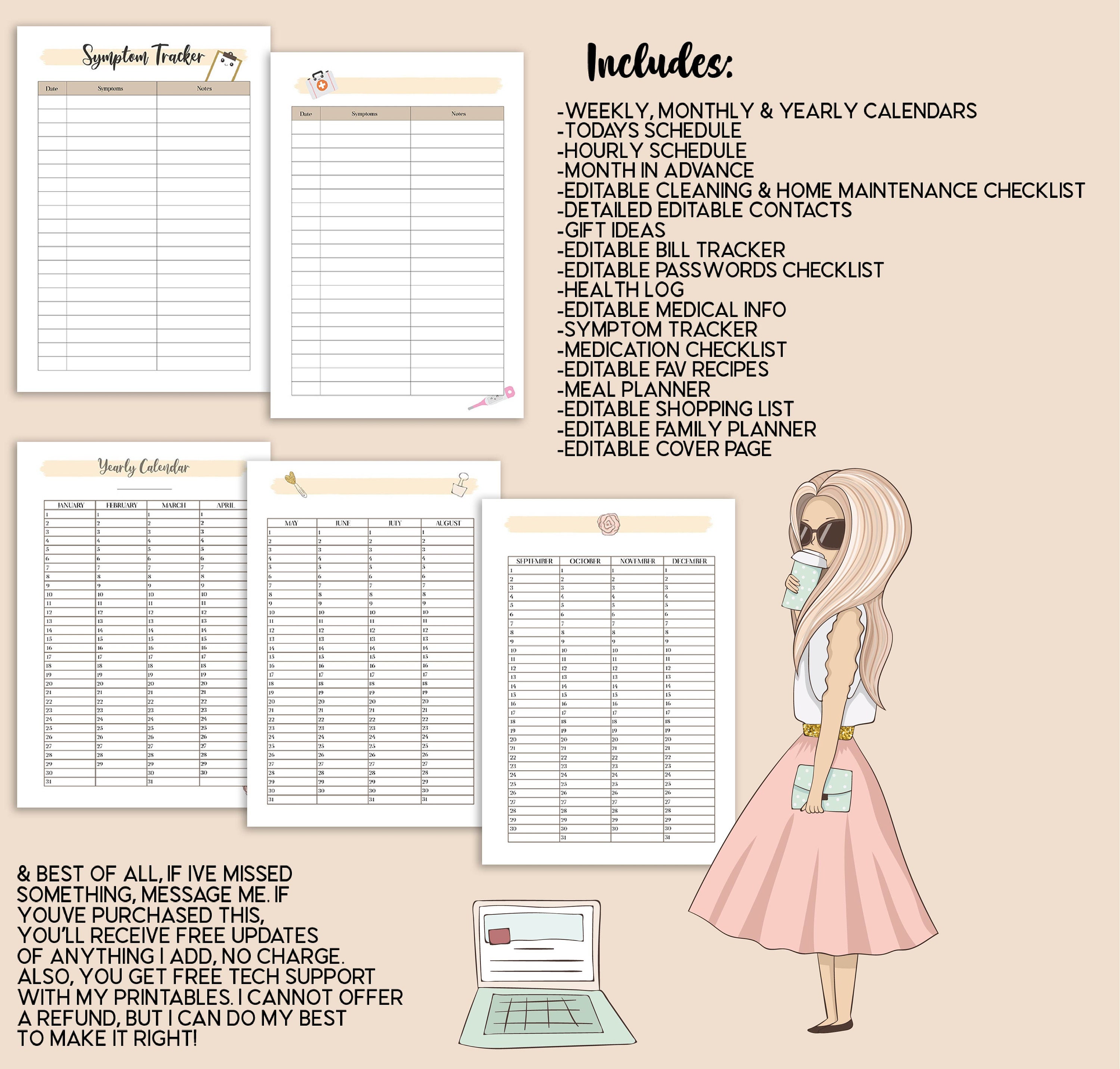 My Life Planner Planner Printable Planner Planner Bundle - Etsy