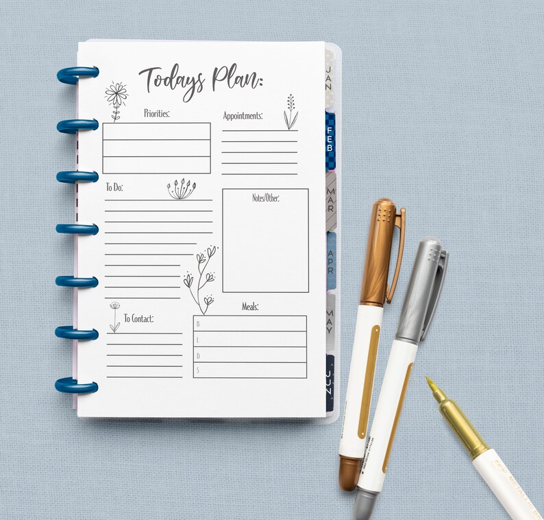 Planner printable for the happy planner mini size 4 5 x 7 etsy