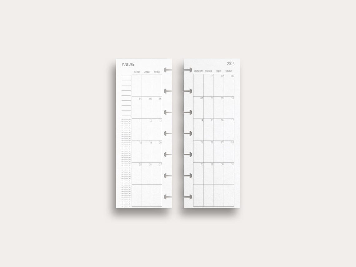 2026 Dated Skinny Mini Happy Planner Weekly & Monthly Printables | 4 ...