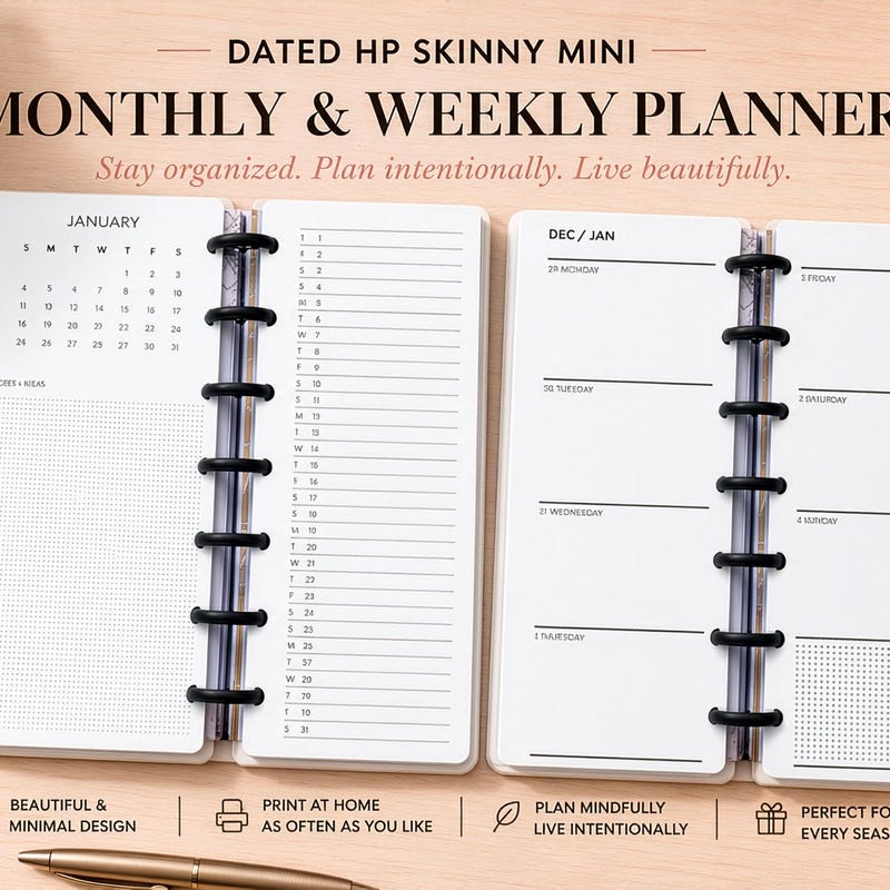 2027 Skinny Mini Planner - Etsy