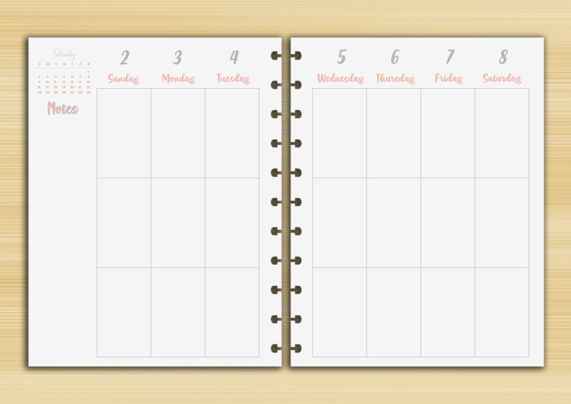 DATED planner Printables for the Happy Planner Classic, Weekly Planner ...