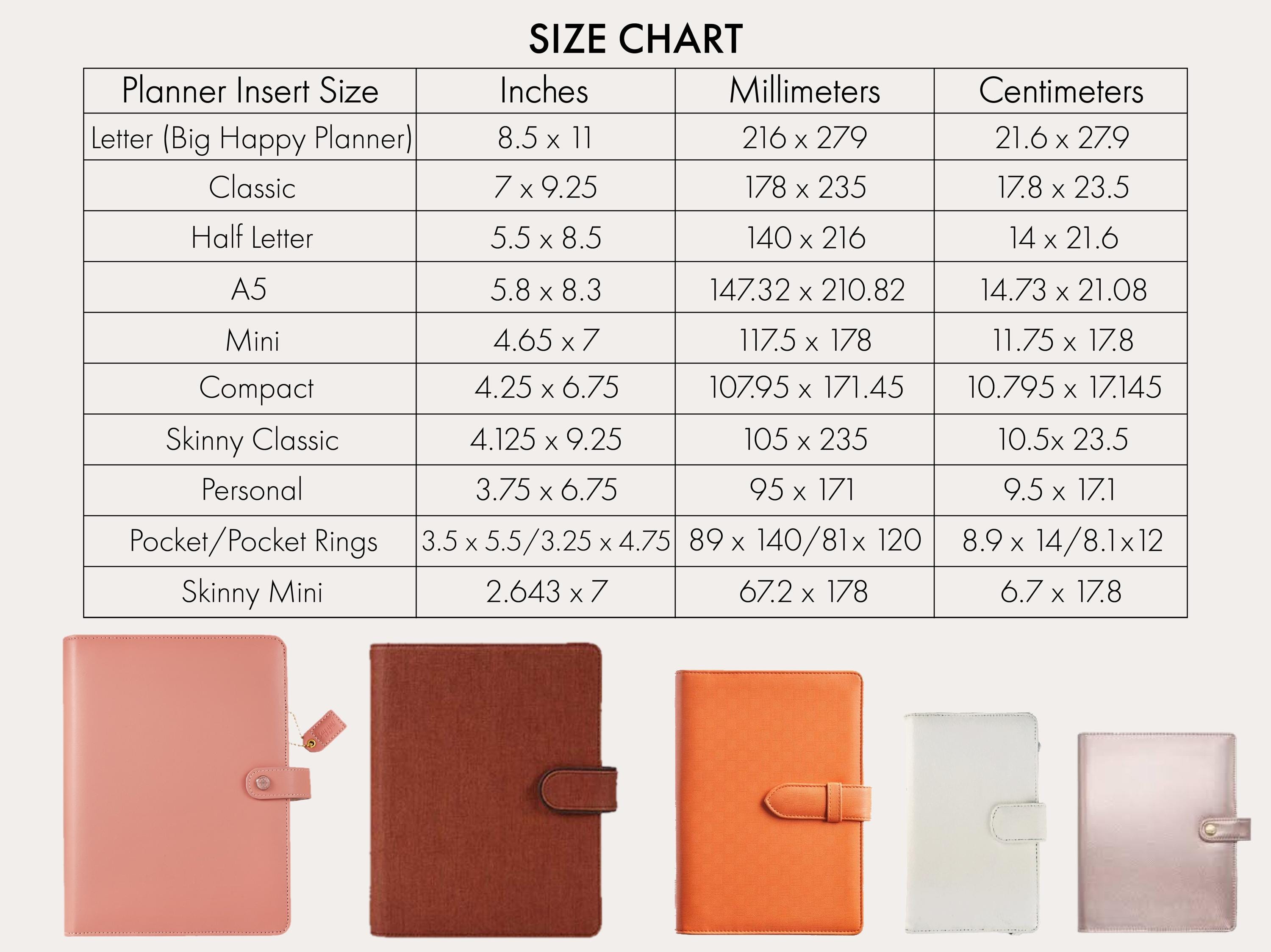 Happy Planner Skinny Mini Dated 2026 Printable | Minimal Weekly Monthly ...