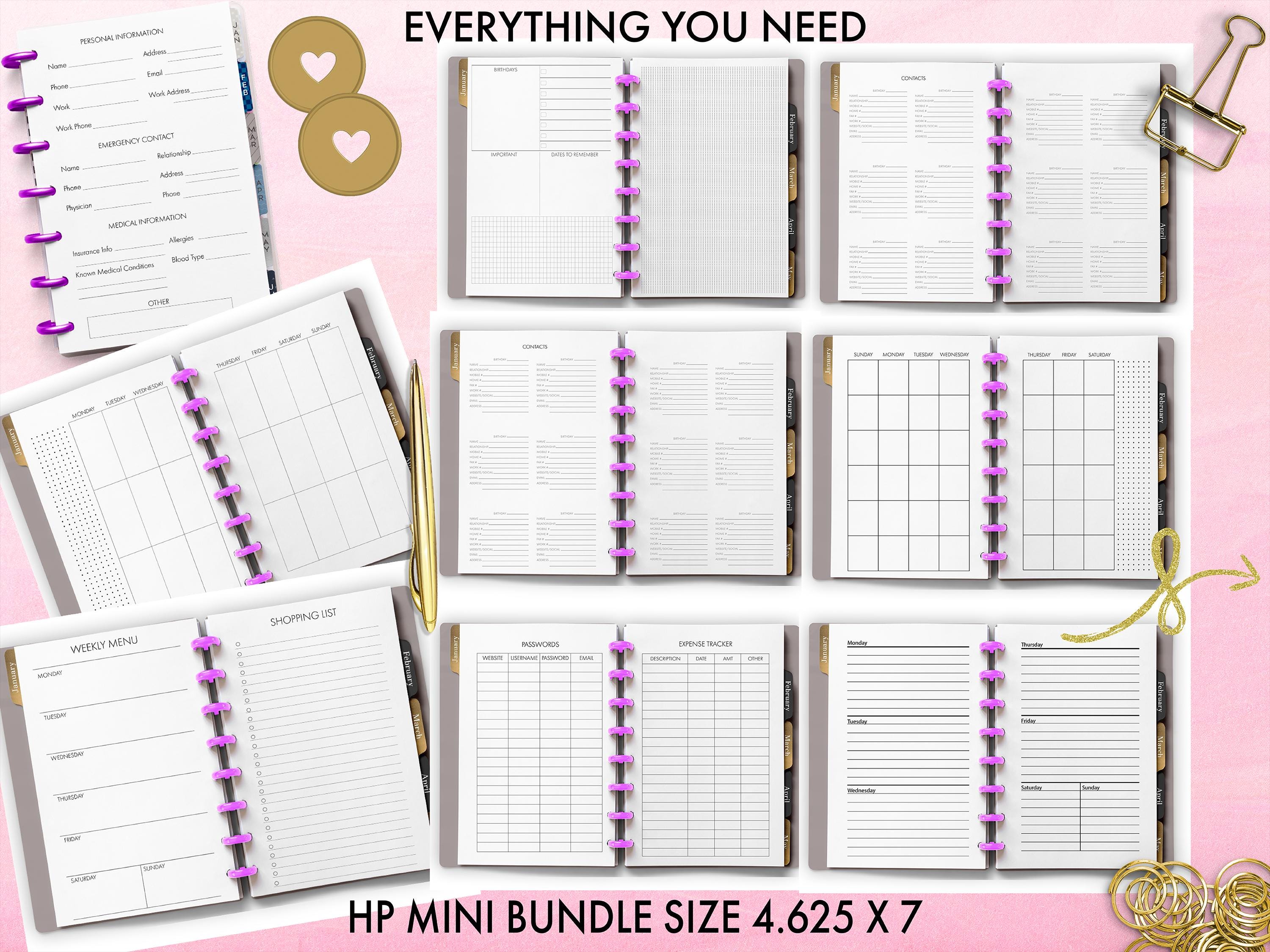 Happy Planner Mini Printable Bundle: Daily, Weekly, Monthly + - Etsy