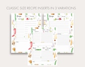 Happy Planner Recipe Inserts: Classic Size, 3 Page Layouts (PDF Download)