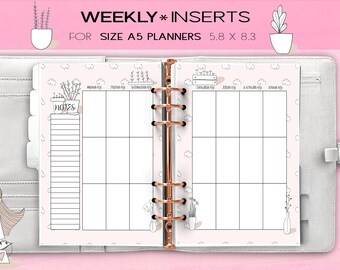 Printable Planner Pages Letter Size 8 1/2 X 11 2 Pages - Etsy