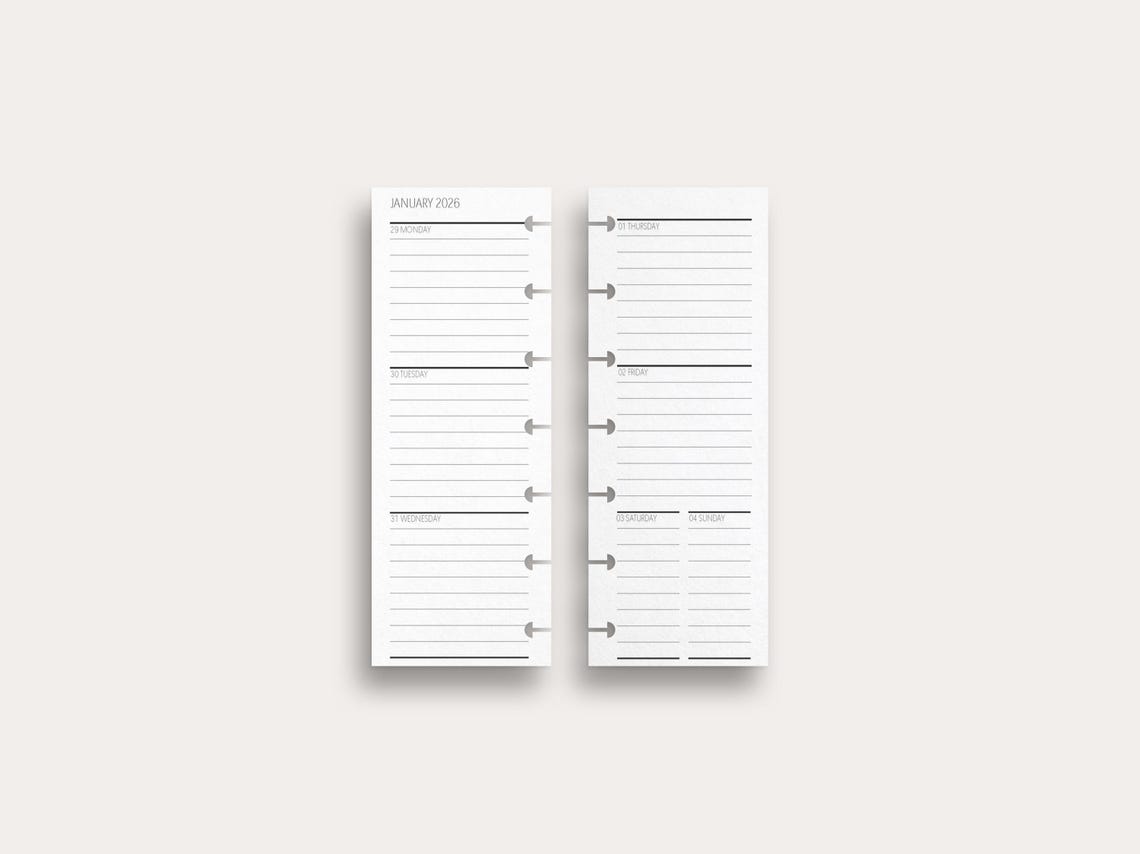 2026 Dated Skinny Mini Happy Planner Weekly & Monthly Printables | 4 ...