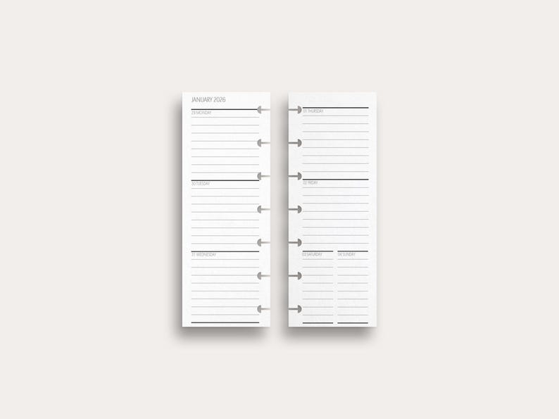 2026 Dated Skinny Mini Happy Planner Weekly & Monthly Printables | 4 ...