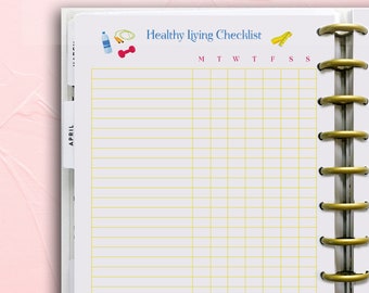 Health Wellness Tracker, Health log, Inserts, Planner Printables, For the Happy Planner, Health Management, Wellness Tracker, Health Tracker