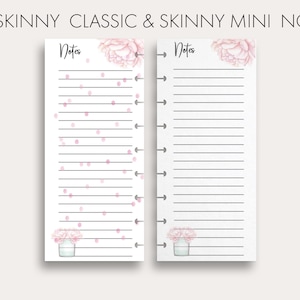 Happy Planner Skinny Mini Notes Printable (PDF File)