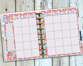 Planner Printables | Monthly Inserts | For The Happy Planner Classic | Colorful | Instant download | Planner | Agenda | Digital Download