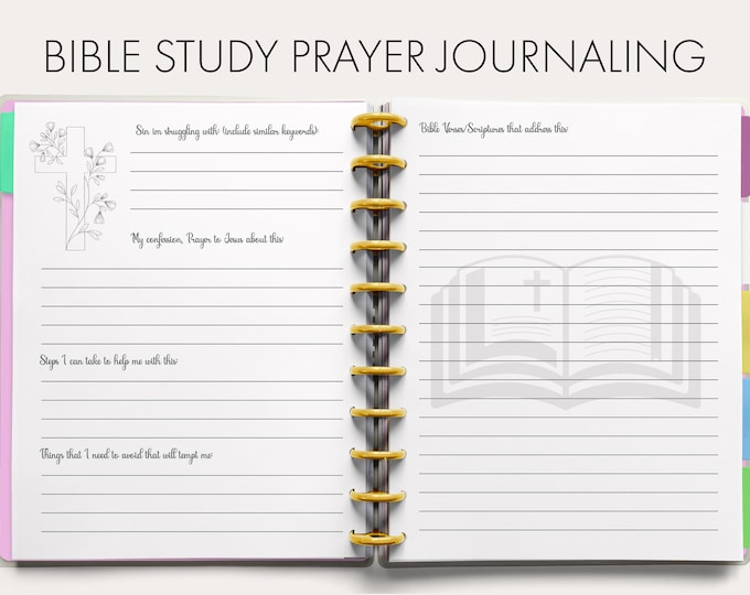 Bible Study Planner Template - Planner Printable, Prayer Journal ...
