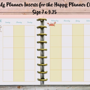 Planner Printables for the Happy Planner Classic, Monthly Inserts ...